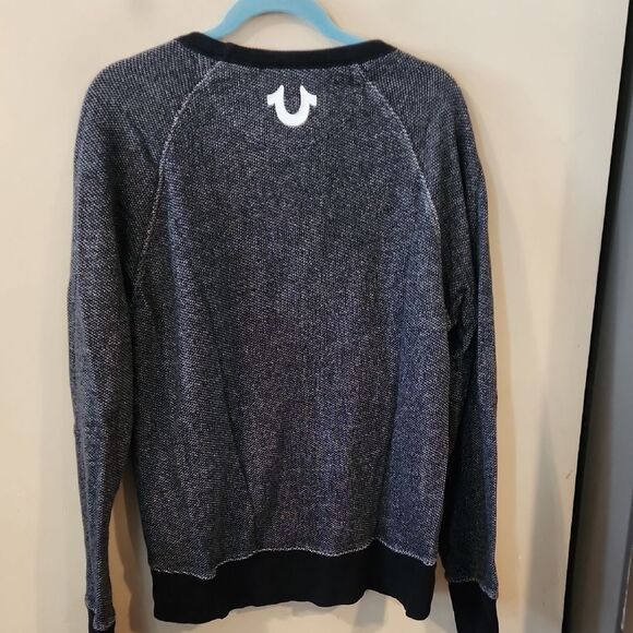 True Religion Charcoal Skull Crewneck SweaterXL - Picture 4 of 4
